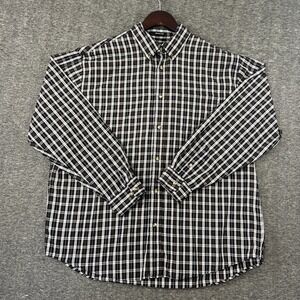 Consensus Shirt Mens XL Green Plaid Long Sleeve Button Down Cotton Blend